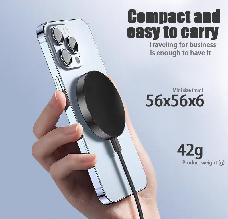 IPhone Wireless Charger 15W Magnetic Wireless Fast Charging, Compatible With IPhone 12, 13, 14, 15, 16, And 17 Pro, Pro Max Series Models