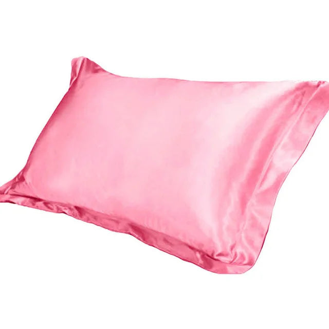 Silk Satin Pillowcase Comfortable 48x74cm Pure Emulation Pillow Cover Pillowcase For Bed Throw Single Pillow Covers