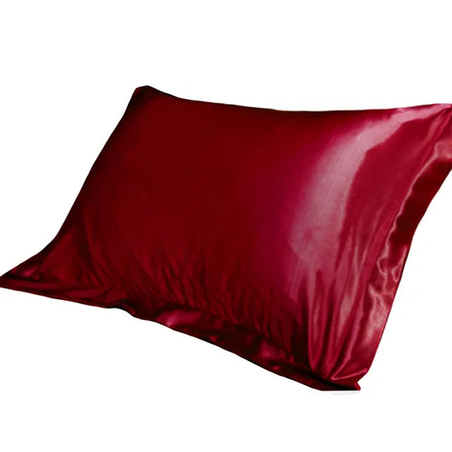Silk Satin Pillowcase Comfortable 48x74cm Pure Emulation Pillow Cover Pillowcase For Bed Throw Single Pillow Covers