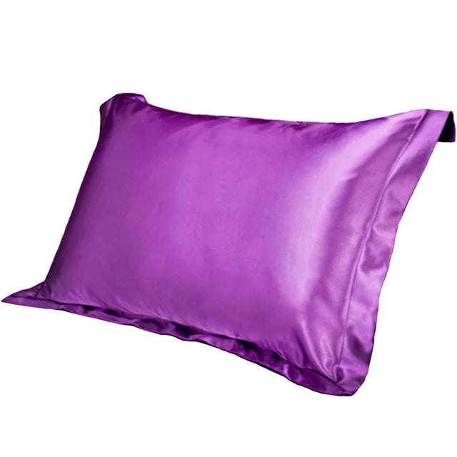 Silk Satin Pillowcase Comfortable 48x74cm Pure Emulation Pillow Cover Pillowcase For Bed Throw Single Pillow Covers