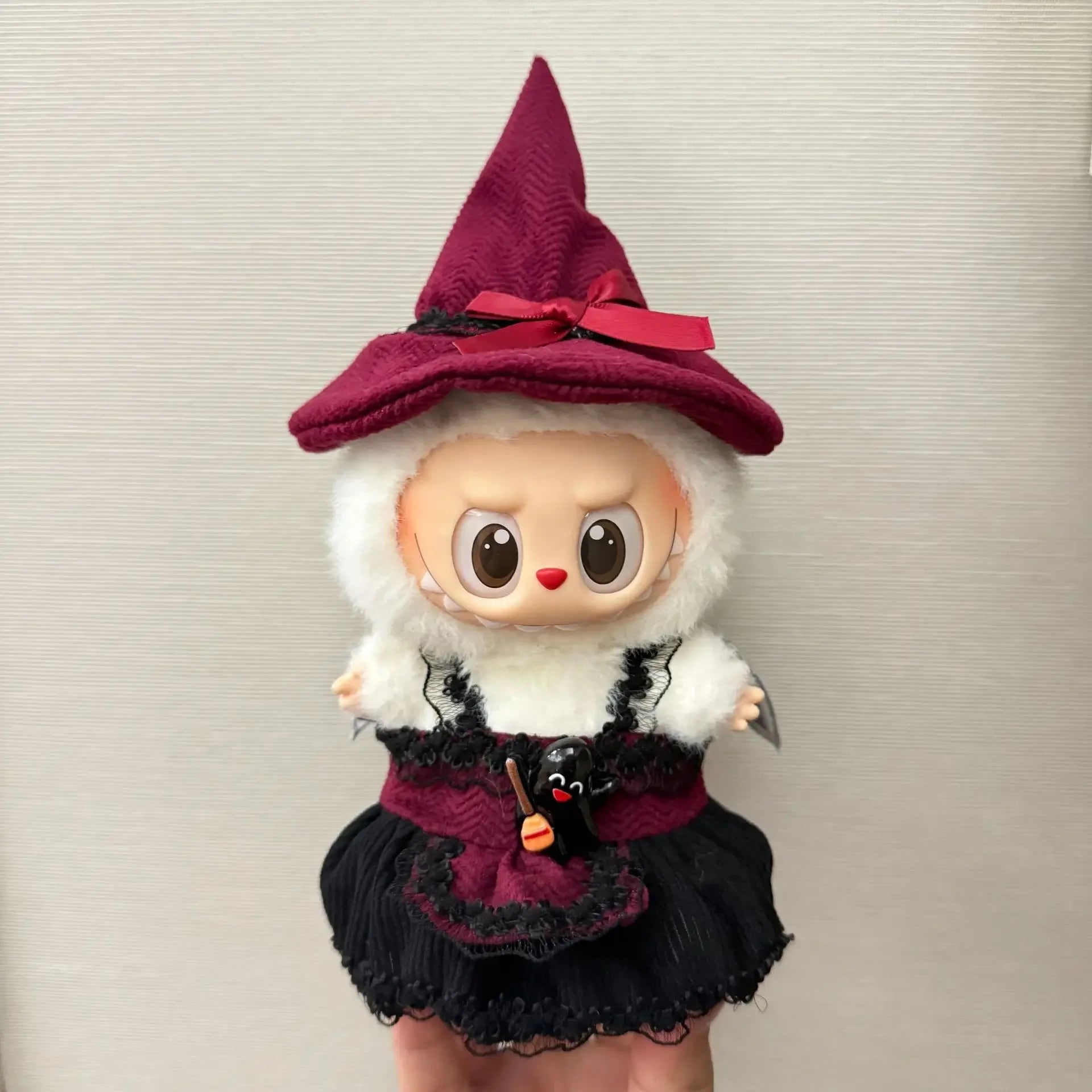 Halloween Clothes Set Cute Pumpkin Dress with Hat For 17cm Labubu V3 Doll Clothes Outfit Accessories Ropa Labubu