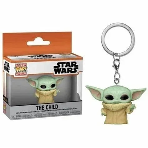 FUNKO Pocket Star Wars Mandalorian Skywalker Luke Chubacca R2-D2 Robot Darth Vader ig-11 Stromtrooper Yoda Child Keychain Toys