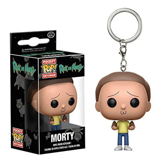 FUNKO POP Pickle Rick and Morty Snow Ball HOLOGRAM Space Suit Rick CLONE Keychain Kid Toys Mr. Meeseeks Snowball Gift