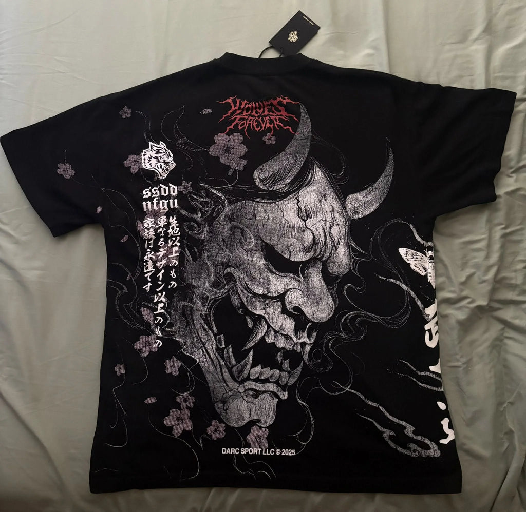 Harajuku Gothic Samurai Streetwear T-Shirt Japanese Anime