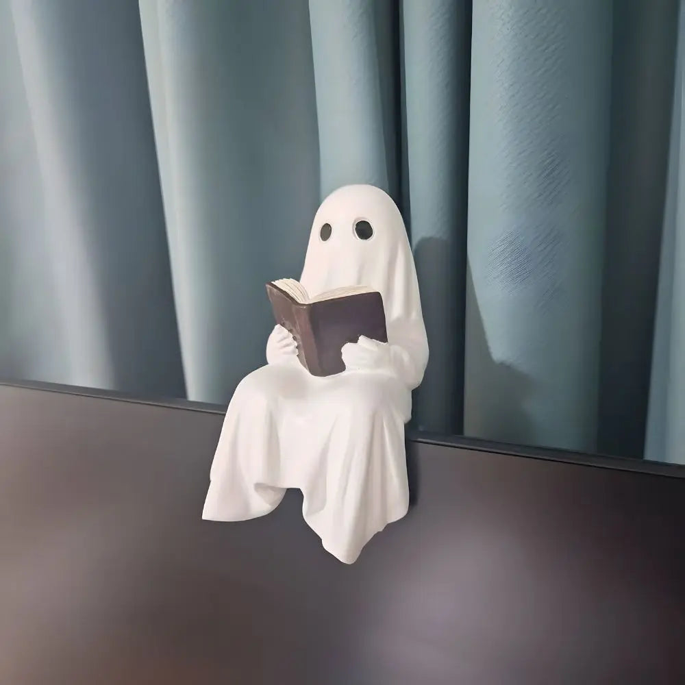 1 Piece of Halloween Little Ghost Statue Ornaments for Loving Reading
