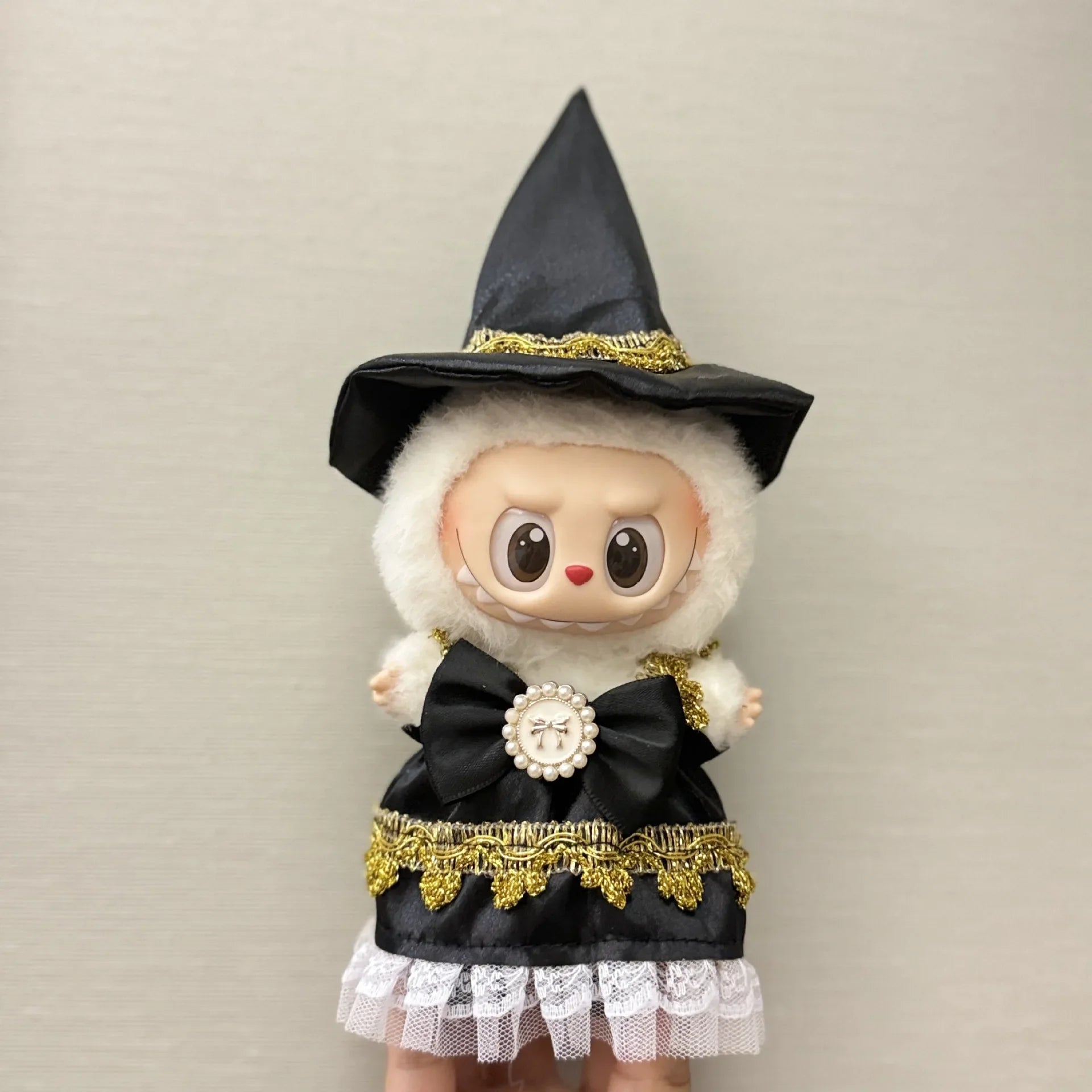 Halloween Clothes Set Cute Pumpkin Dress with Hat For 17cm Labubu V3 Doll Clothes Outfit Accessories Ropa Labubu