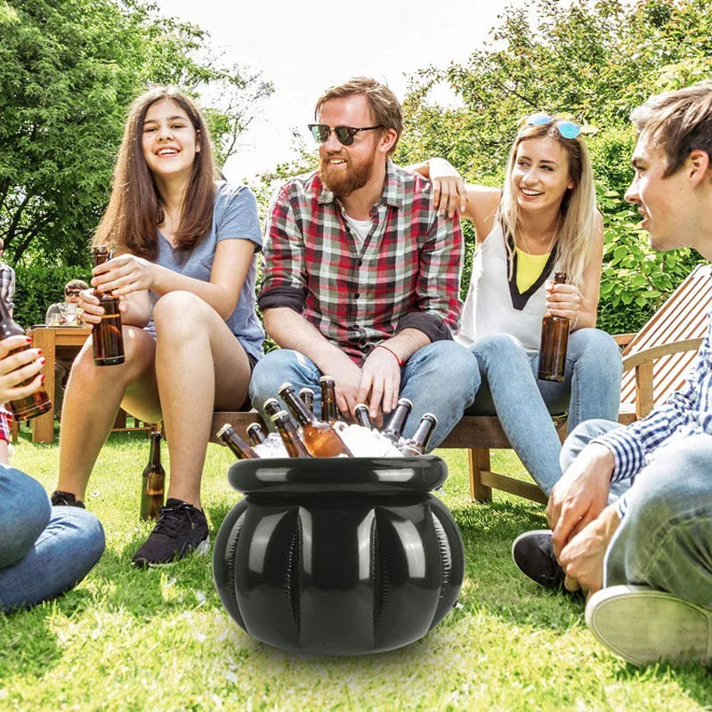 Inflatable Witch Pot Halloween Large Multi-Functional Ice Bucket Candy Container