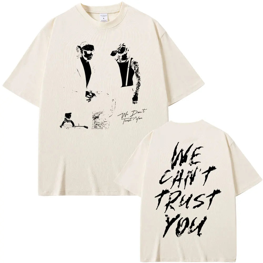 Rapper Future & Metro Boomin 2024 New Hip Hop Album We Don't Trust You Graphic T-shirt Men Women Casual O-collar Oversized Tees