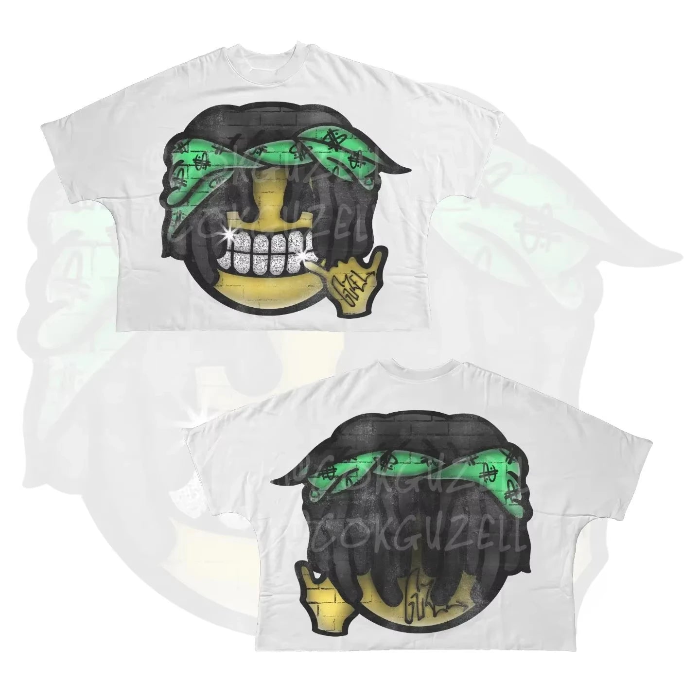 Y2K Short Sleeve Men Women Harajuku Gothic Cartoon Characters Graphic Printed Oversized T Shirt Hip Hop Cotton Drop Sleeves Tops