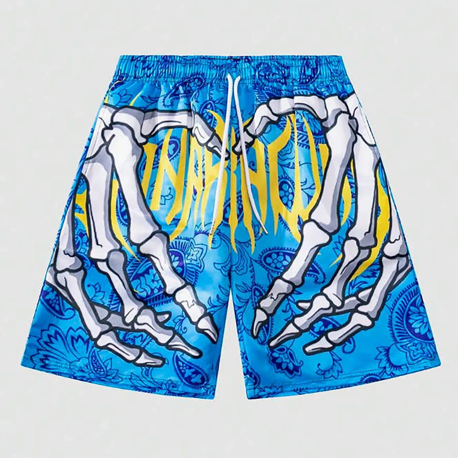 Vintage Street Basketball Pants Warriors Raptors Sports Training Men'S Loose Oversized Shorts Male Casual Sweatpants