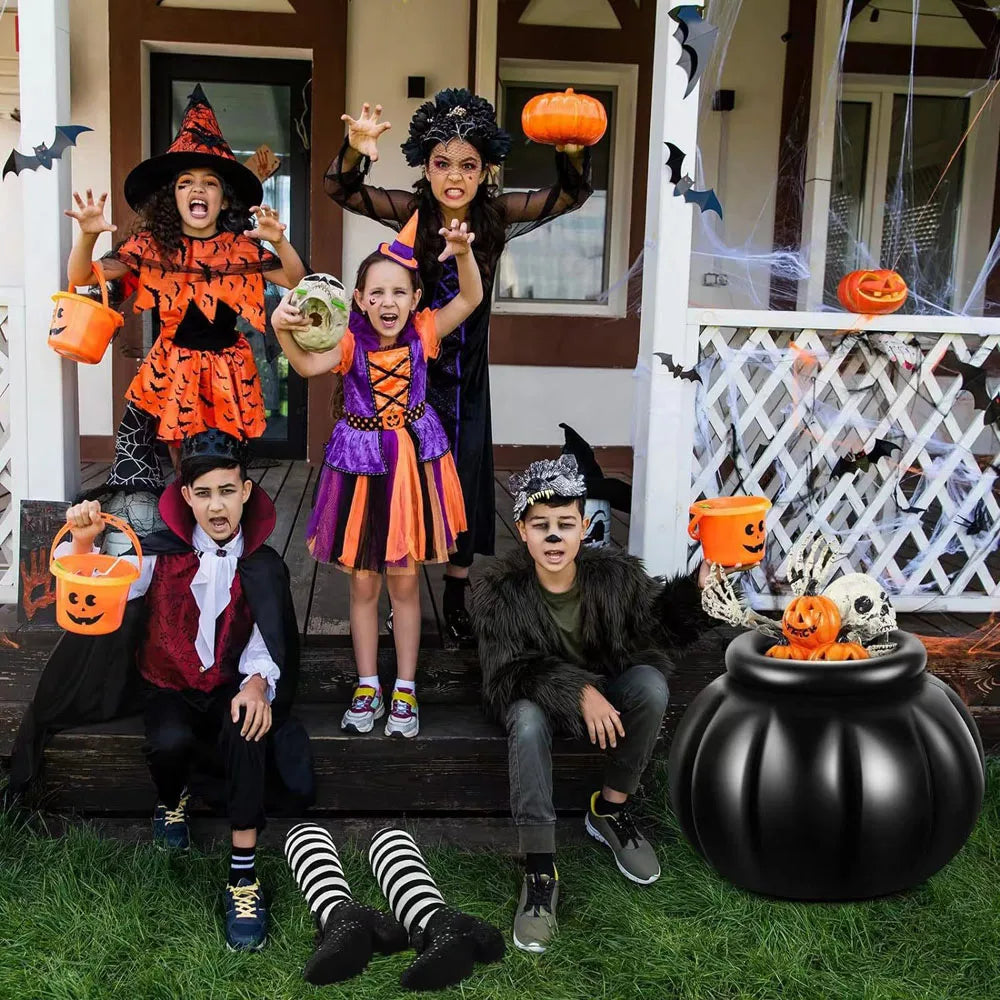 Inflatable Witch Pot Halloween Large Multi-Functional Ice Bucket Candy Container