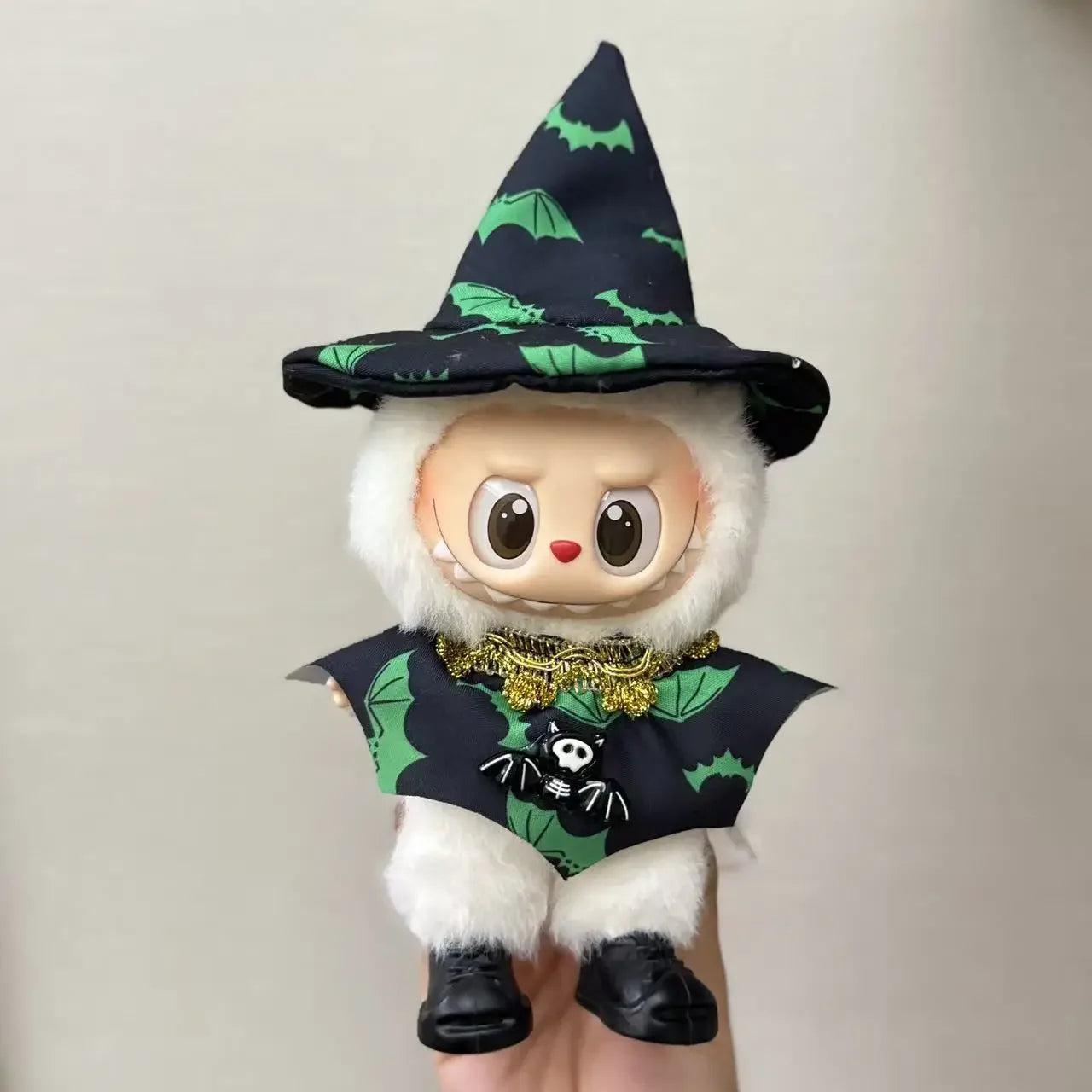 Halloween Clothes Set Cute Pumpkin Dress with Hat For 17cm Labubu V3 Doll Clothes Outfit Accessories Ropa Labubu