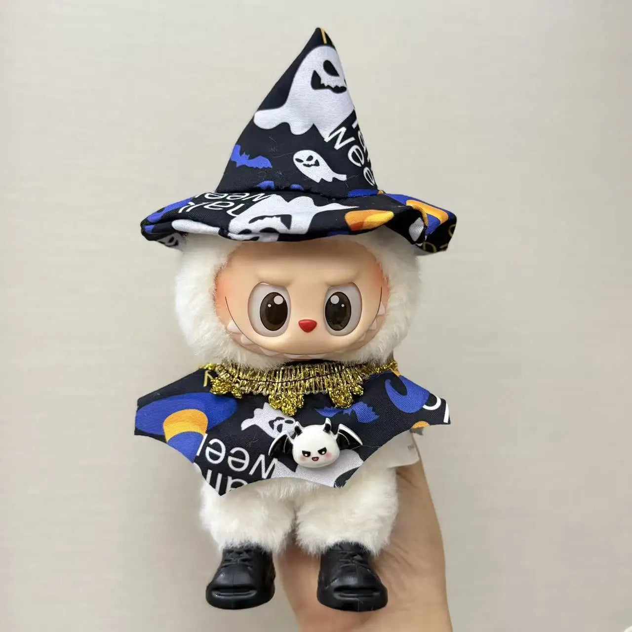 Halloween Clothes Set Cute Pumpkin Dress with Hat For 17cm Labubu V3 Doll Clothes Outfit Accessories Ropa Labubu