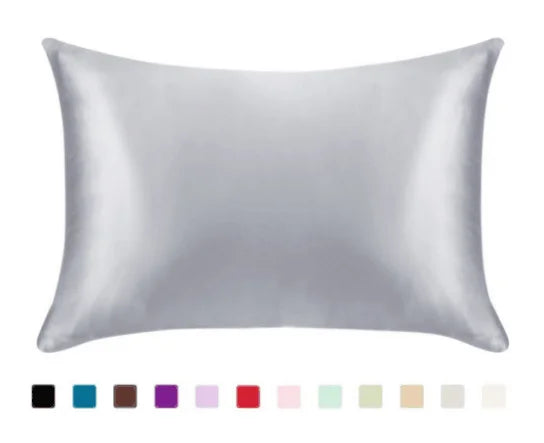 1PC/ 2pcs Pure Satin Silky Soft Pillowcase Cover Bedding pillow Cover Rectangle Pillow Cases Bed Linings Multicolor
