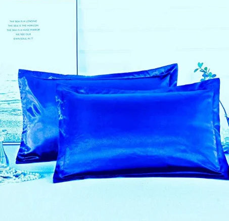 1PC/ 2pcs Pure Satin Silky Soft Pillowcase Cover Bedding pillow Cover Rectangle Pillow Cases Bed Linings Multicolor
