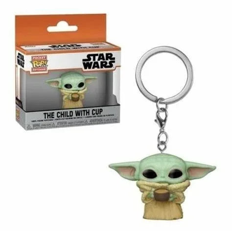FUNKO Pocket Star Wars Mandalorian Skywalker Luke Chubacca R2-D2 Robot Darth Vader ig-11 Stromtrooper Yoda Child Keychain Toys