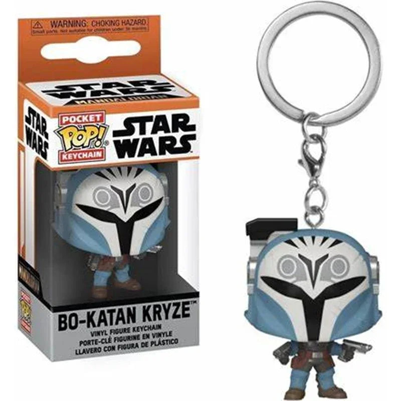 FUNKO Pocket Star Wars Mandalorian Skywalker Luke Chubacca R2-D2 Robot Darth Vader ig-11 Stromtrooper Yoda Child Keychain Toys