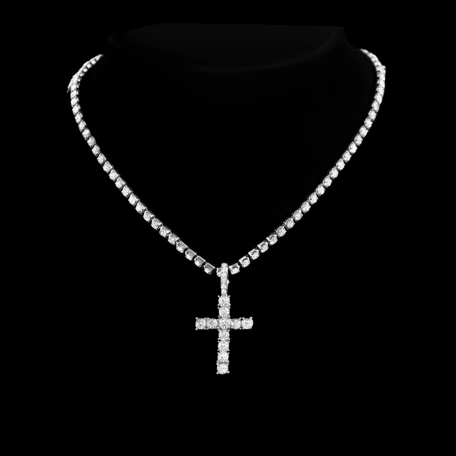 2pcs Cross Tennis Chain 14MM