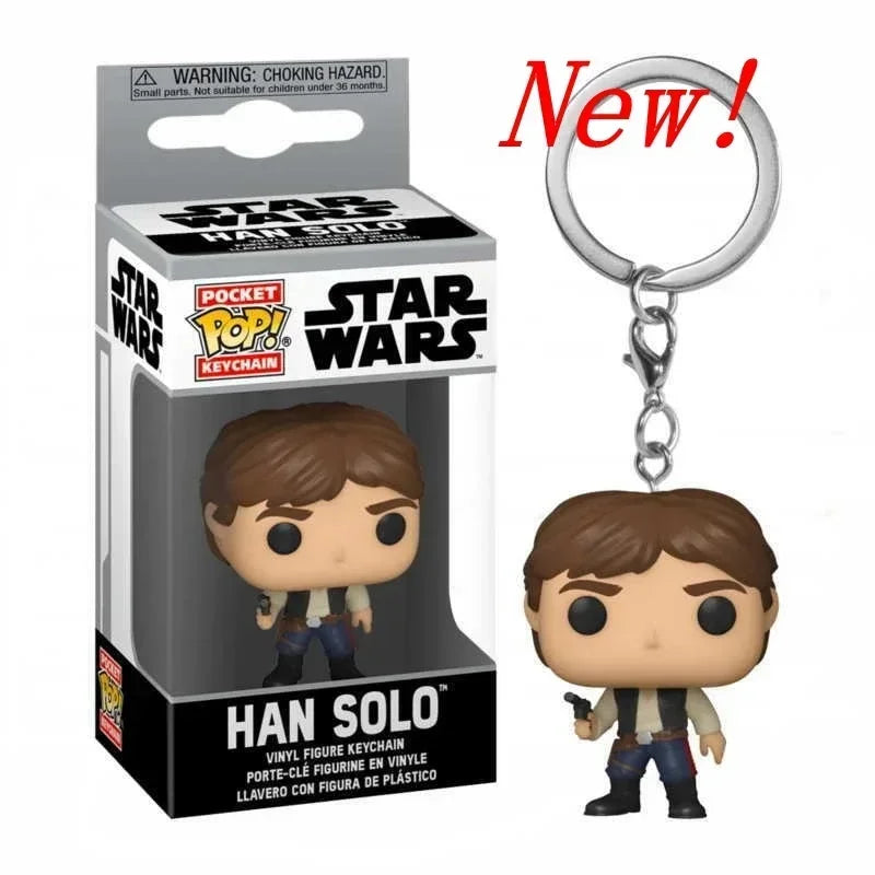 FUNKO Pocket Star Wars Mandalorian Skywalker Luke Chubacca R2-D2 Robot Darth Vader ig-11 Stromtrooper Yoda Child Keychain Toys