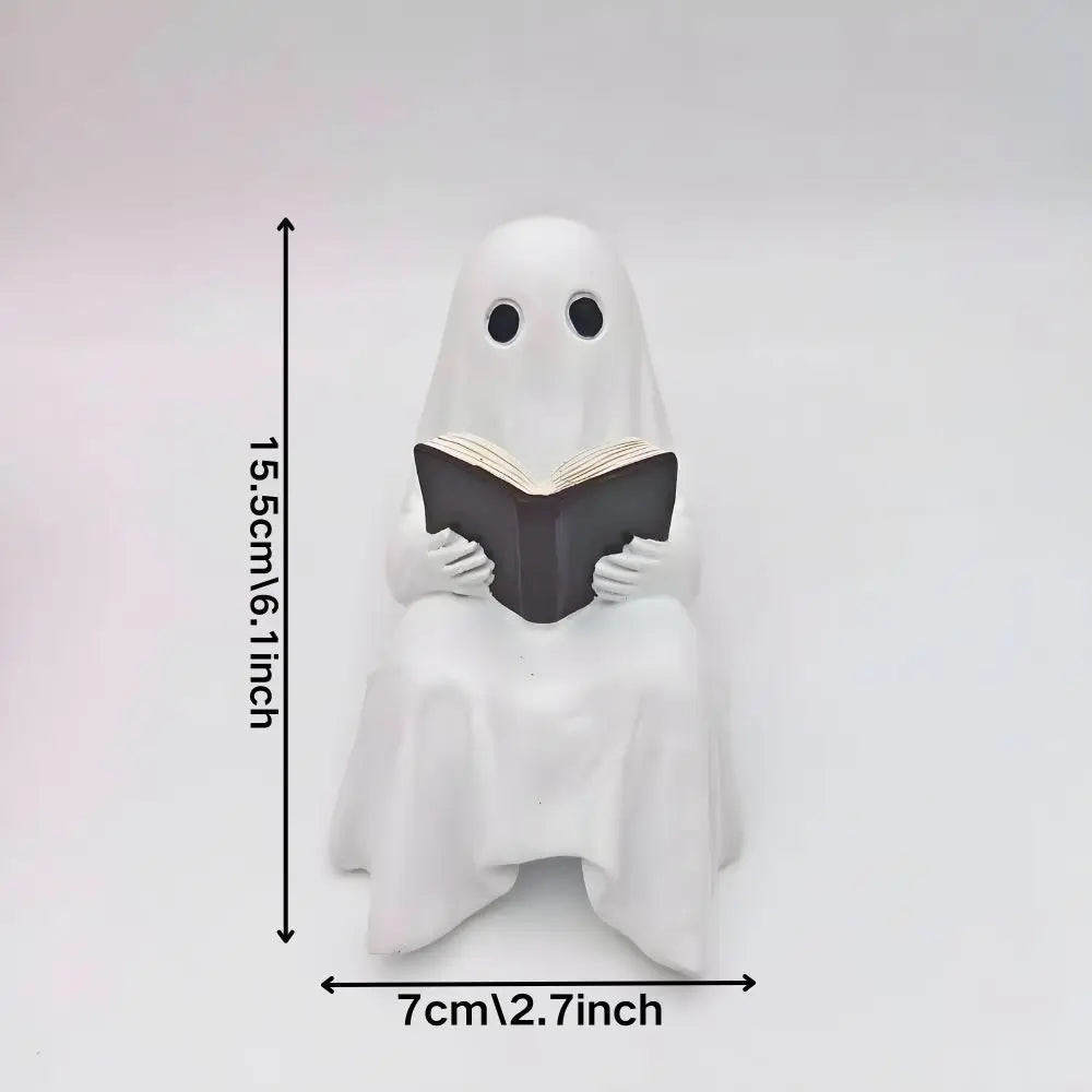 1 Piece of Halloween Little Ghost Statue Ornaments for Loving Reading
