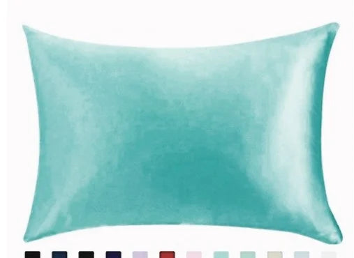 1PC/ 2pcs Pure Satin Silky Soft Pillowcase Cover Bedding pillow Cover Rectangle Pillow Cases Bed Linings Multicolor