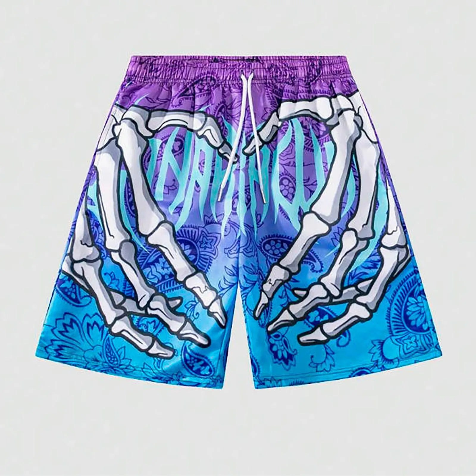 Vintage Street Basketball Pants Warriors Raptors Sports Training Men'S Loose Oversized Shorts Male Casual Sweatpants