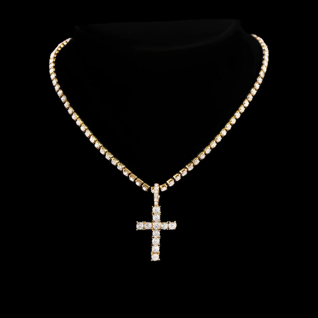 2pcs Cross Tennis Chain 14MM