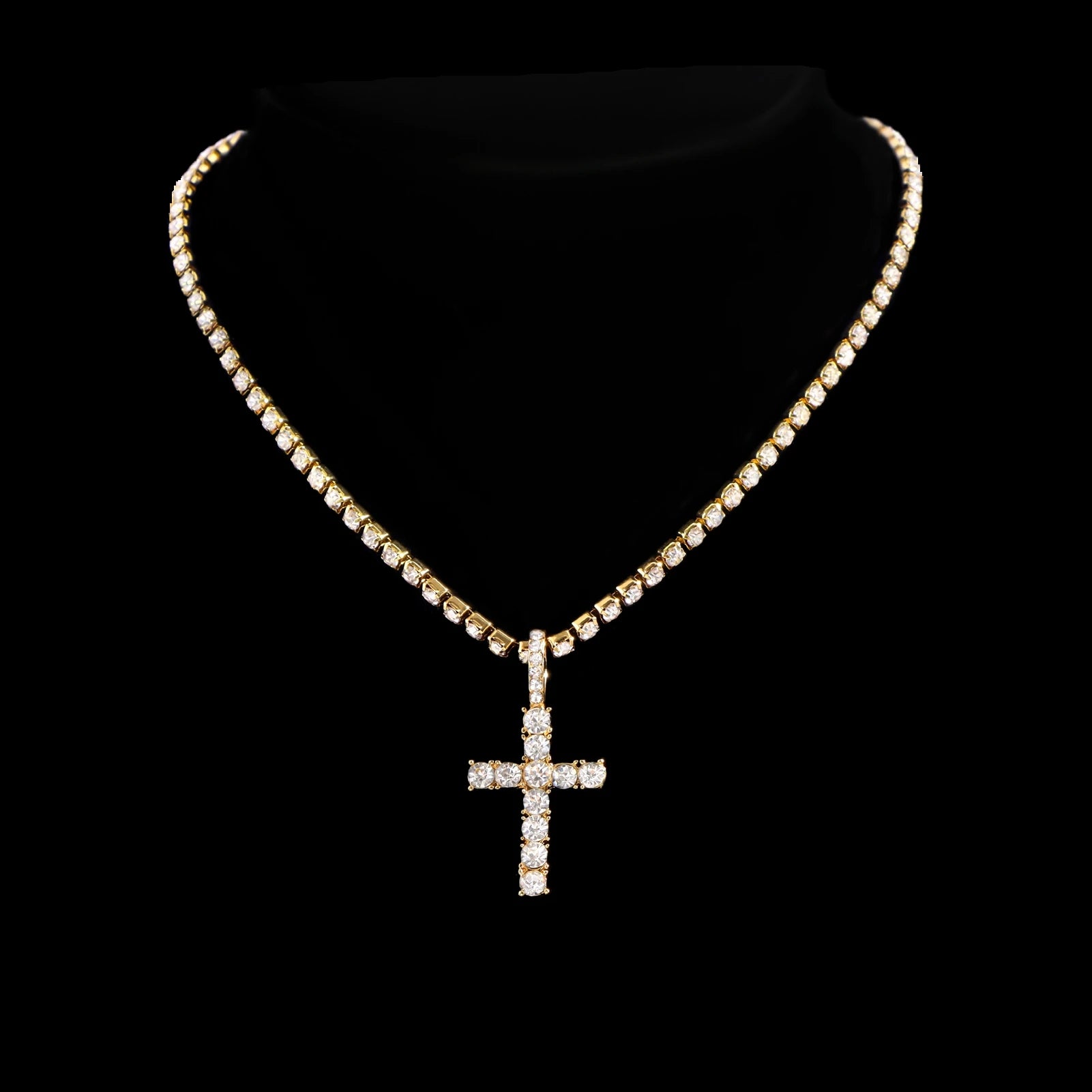2pcs Cross Tennis Chain 14MM