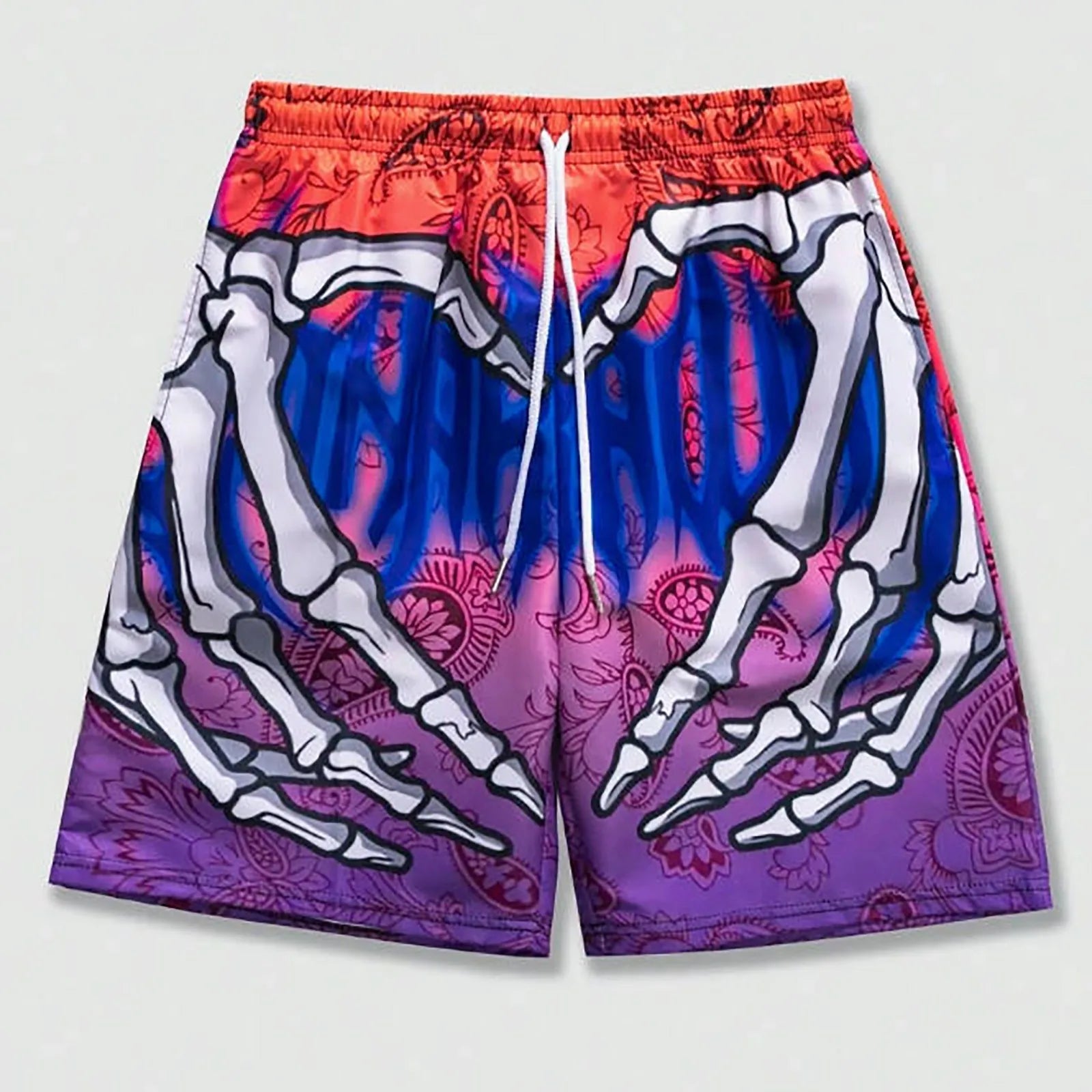 Vintage Street Basketball Pants Warriors Raptors Sports Training Men'S Loose Oversized Shorts Male Casual Sweatpants