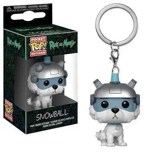 FUNKO POP Pickle Rick and Morty Snow Ball HOLOGRAM Space Suit Rick CLONE Keychain Kid Toys Mr. Meeseeks Snowball Gift