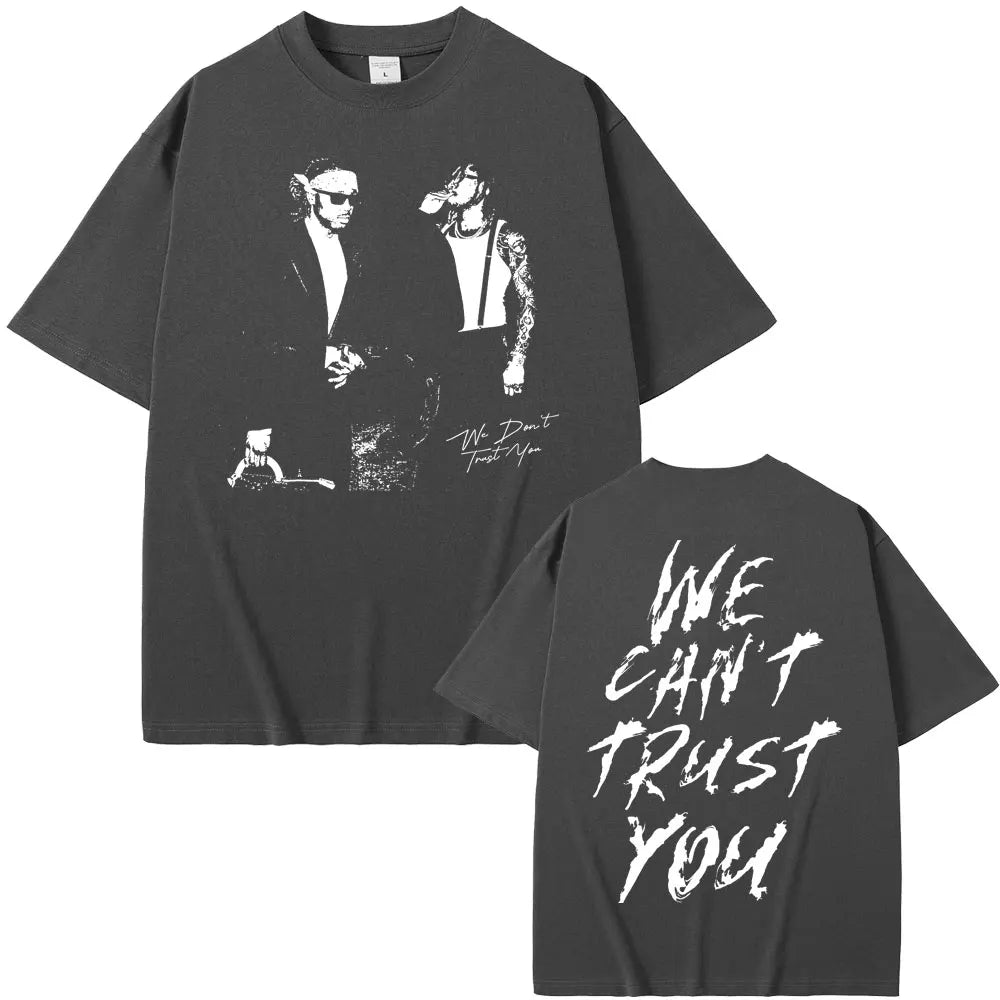 Rapper Future & Metro Boomin 2024 New Hip Hop Album We Don't Trust You Graphic T-shirt Men Women Casual O-collar Oversized Tees
