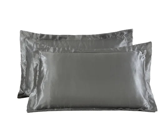 1PC/ 2pcs Pure Satin Silky Soft Pillowcase Cover Bedding pillow Cover Rectangle Pillow Cases Bed Linings Multicolor