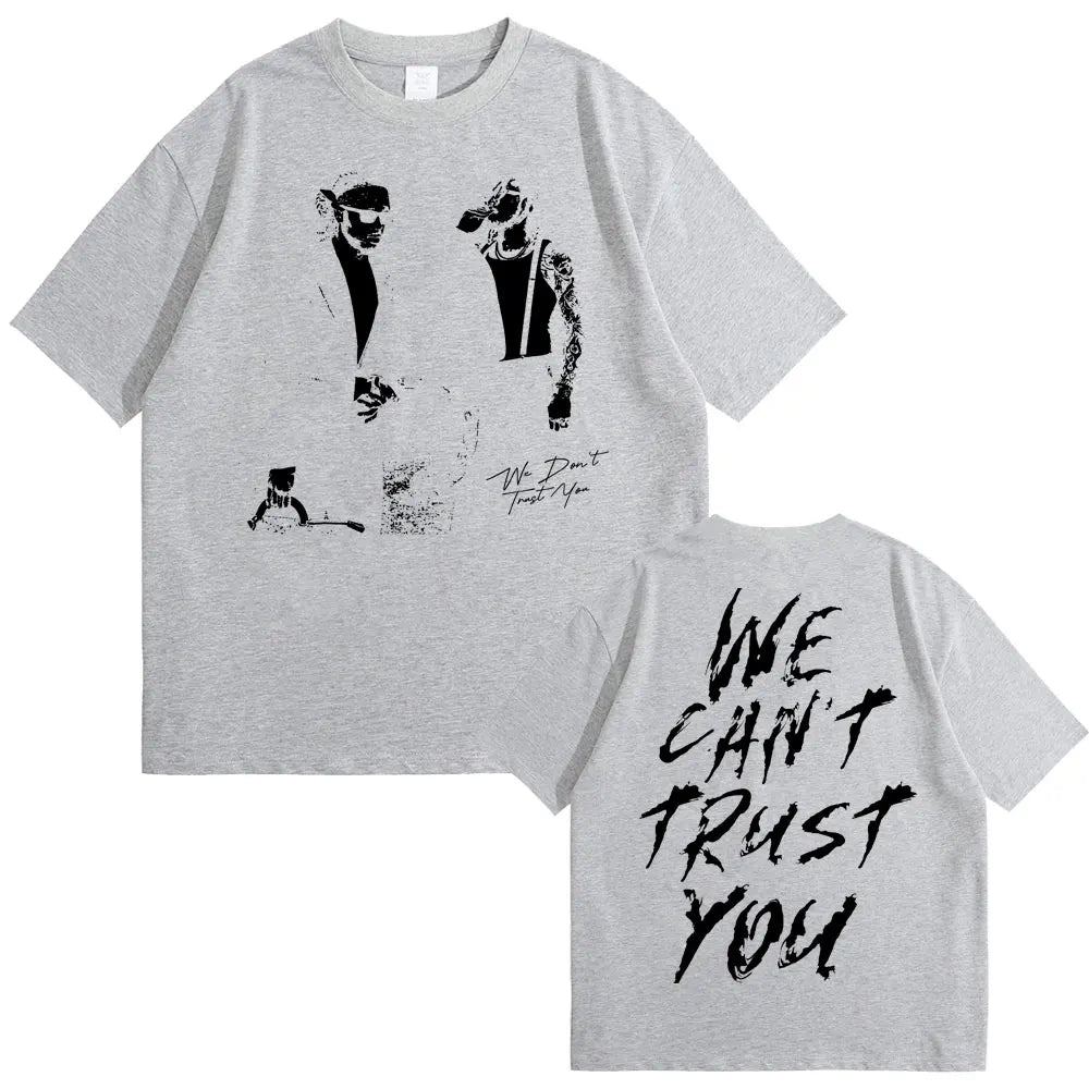 Rapper Future & Metro Boomin 2024 New Hip Hop Album We Don't Trust You Graphic T-shirt Men Women Casual O-collar Oversized Tees