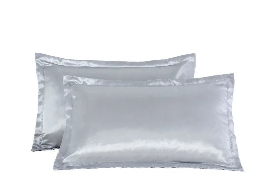 1PC/ 2pcs Pure Satin Silky Soft Pillowcase Cover Bedding pillow Cover Rectangle Pillow Cases Bed Linings Multicolor