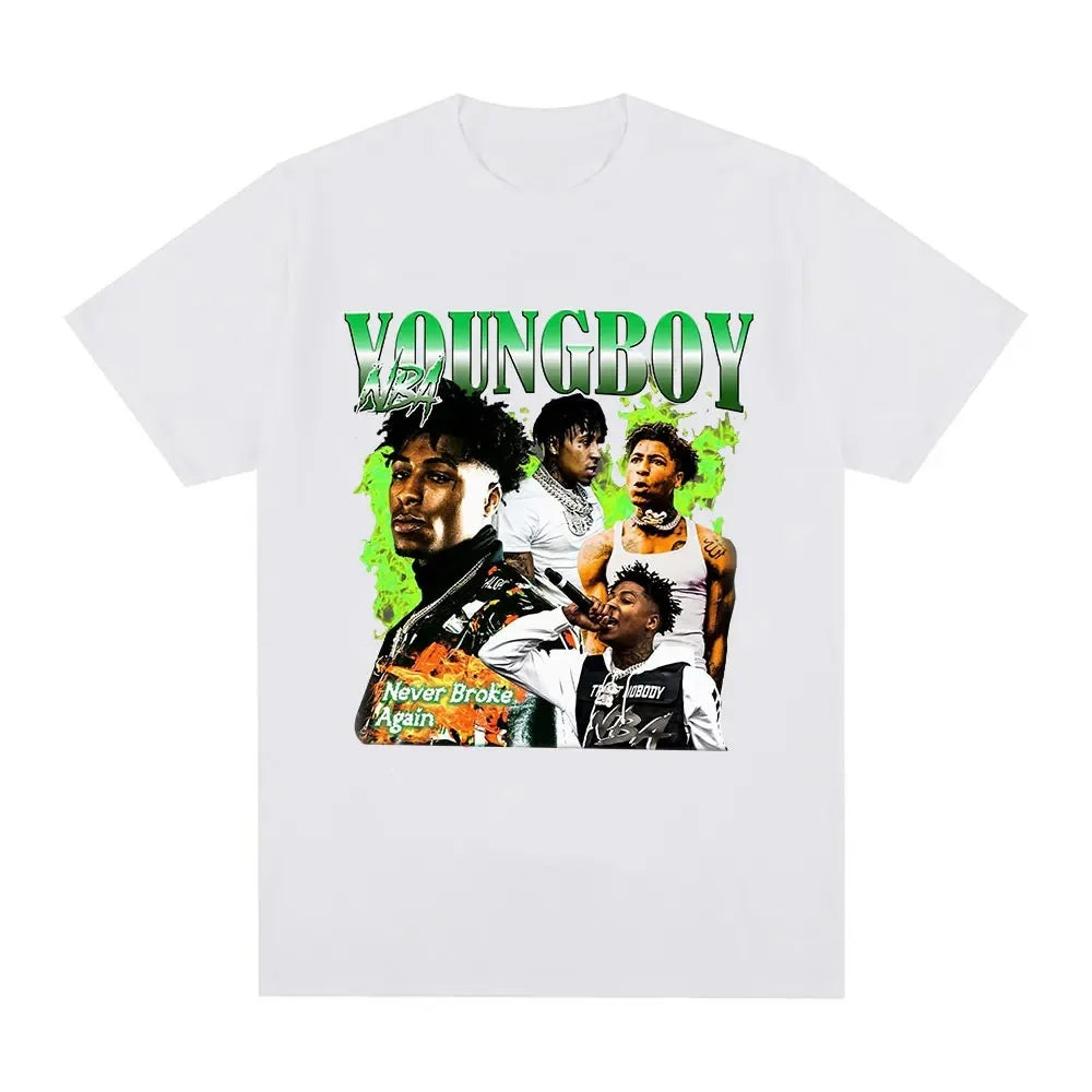 YoungBoy Never Broke Again T Shirt High Quality Aesthetics Oversized Short Sleeves Oversized T-shirt Hip Hop Vintage Streetwear