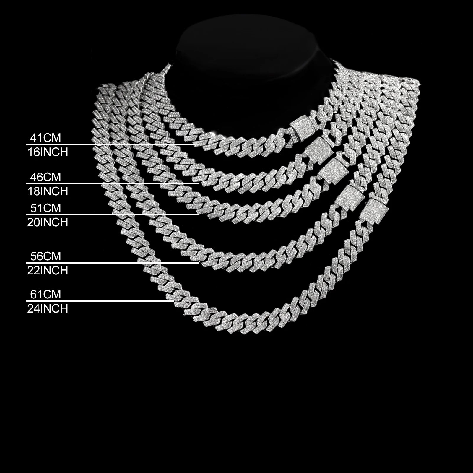 16/18/20/22/24inch Prong Cuban Link Chain for Men