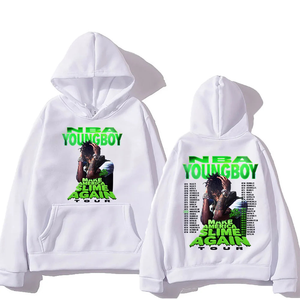 YoungBoy Never Broke Again Tour 2025  says singing handprint hoodie street fashion hoodie men's hip-hop high-quality hoodie