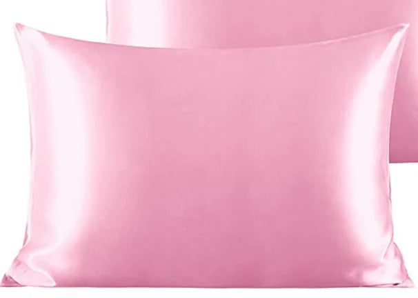 1PC/ 2pcs Pure Satin Silky Soft Pillowcase Cover Bedding pillow Cover Rectangle Pillow Cases Bed Linings Multicolor