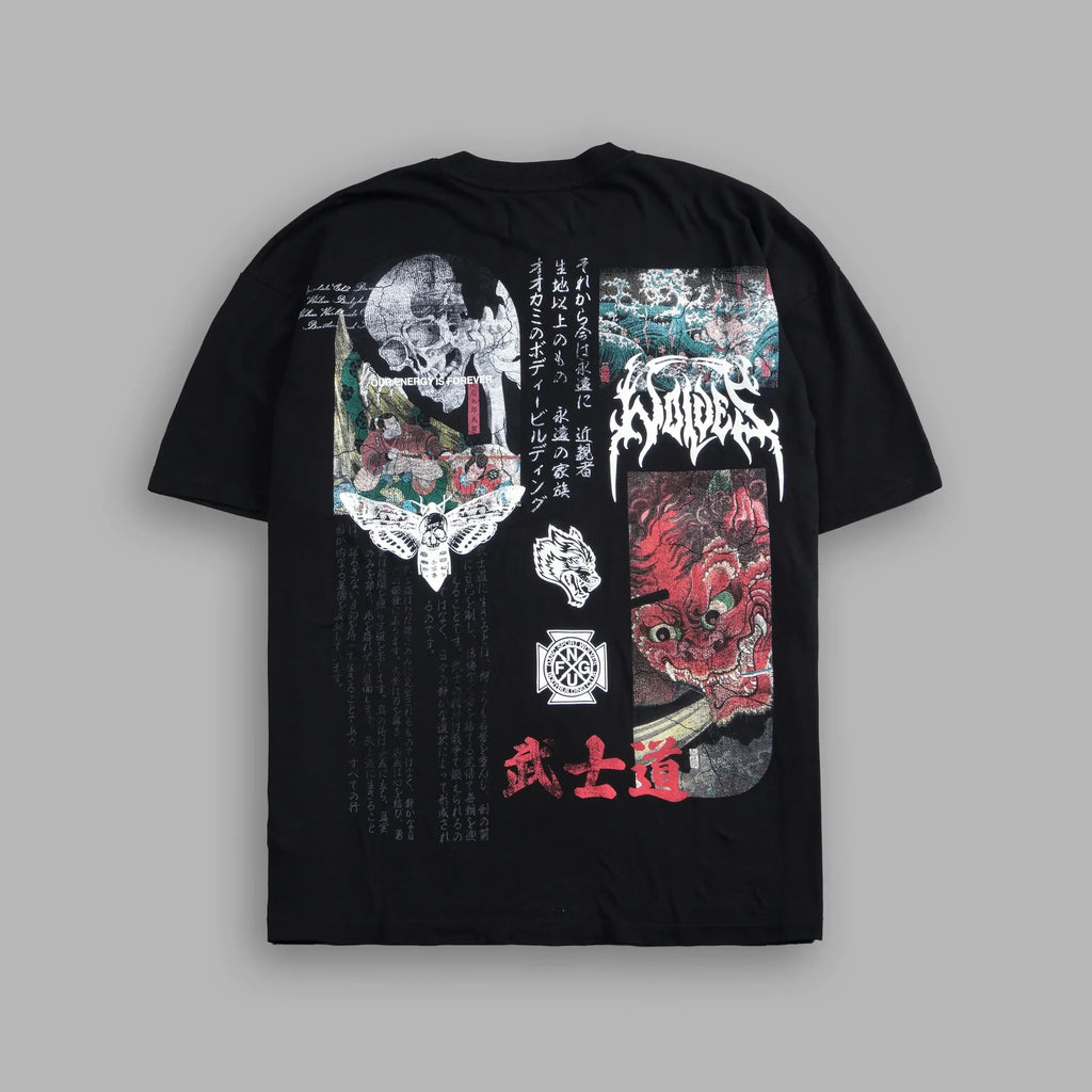 Harajuku Gothic Samurai Streetwear T-Shirt Japanese Anime
