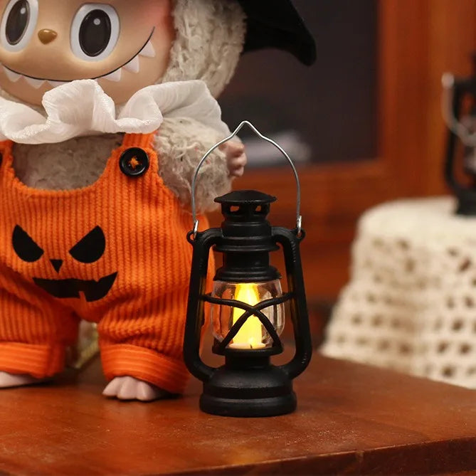 Halloween Clothes Set Cute Pumpkin Dress with Hat For 17cm Labubu V3 Doll Clothes Outfit Accessories Ropa Labubu