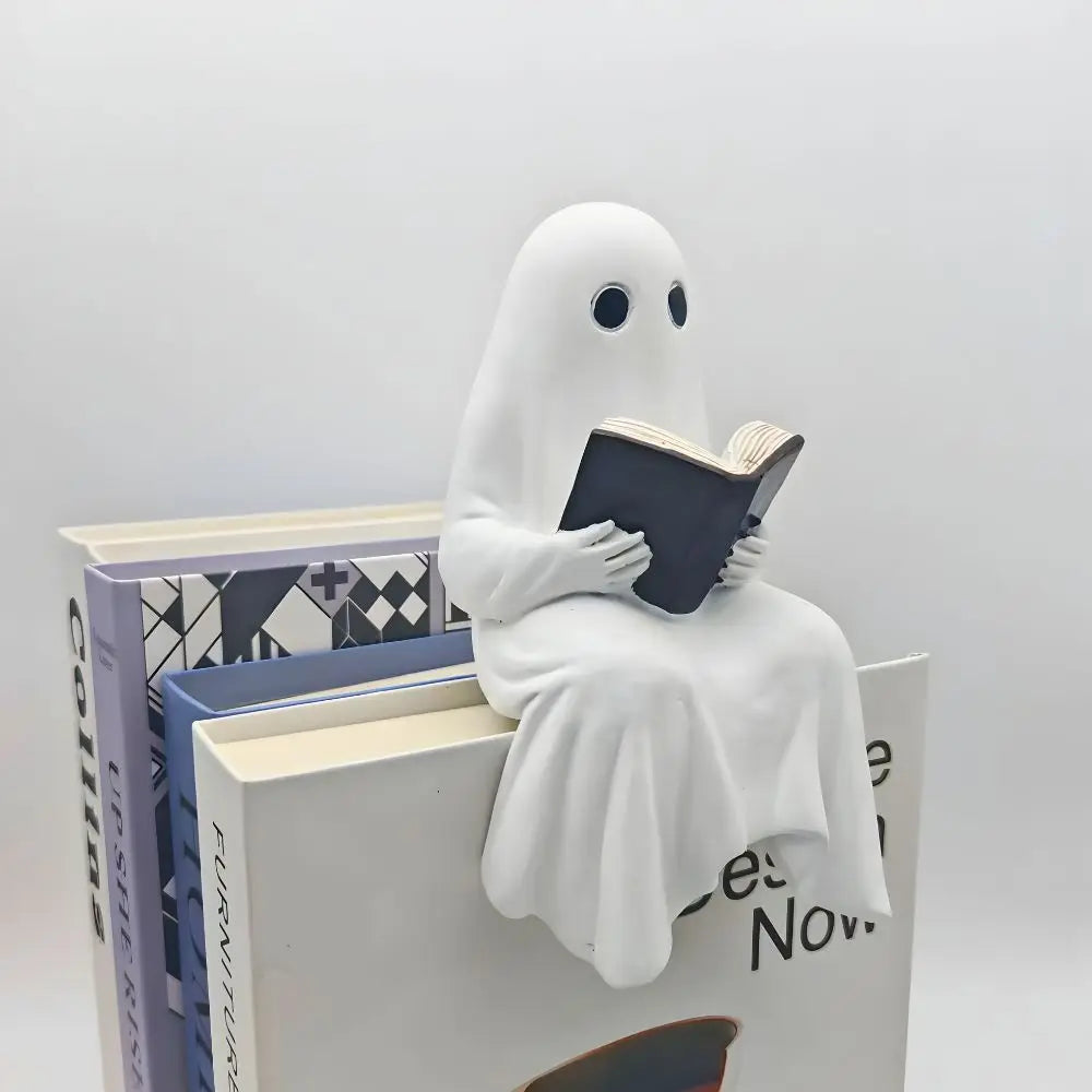 1 Piece of Halloween Little Ghost Statue Ornaments for Loving Reading