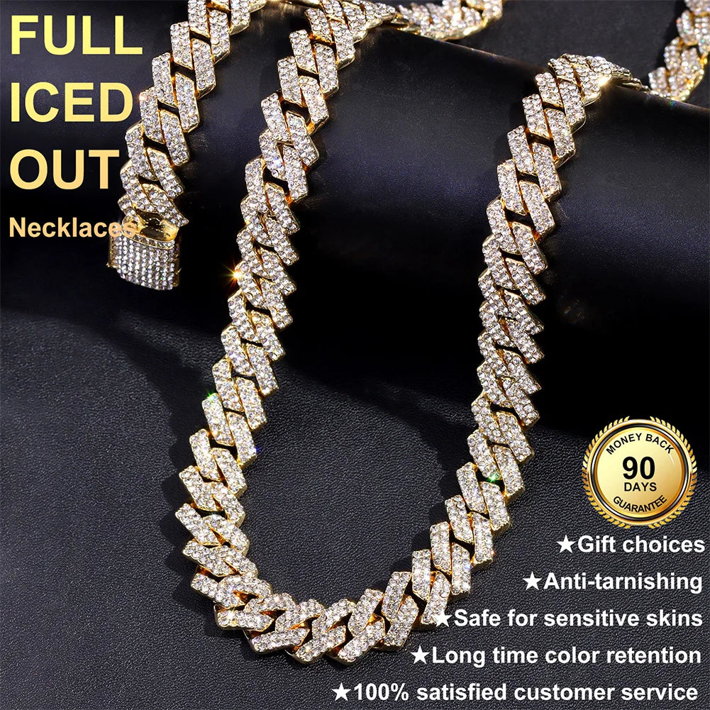16/18/20/22/24inch Prong Cuban Link Chain for Men