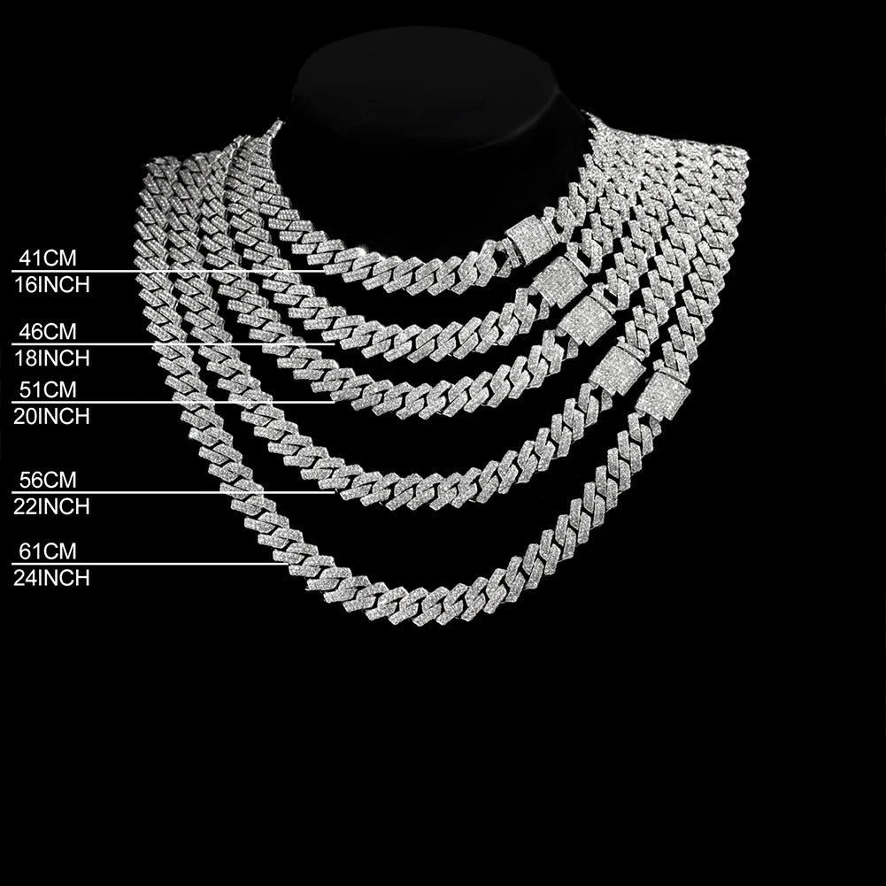 2pcs Cross Tennis Chain 14MM