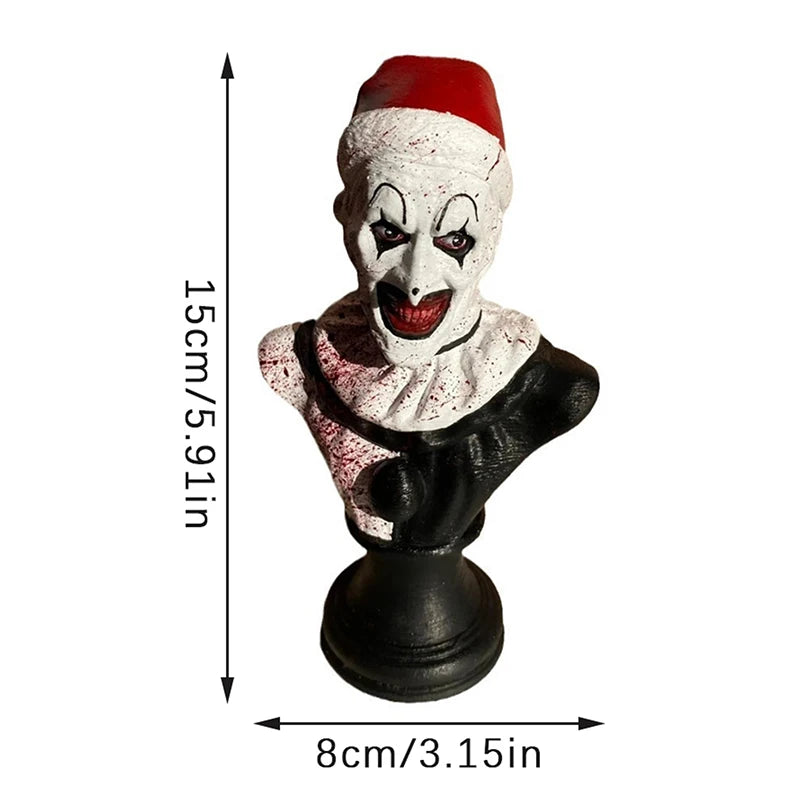 Terrifier Art the Clown Figure Horror Clown Indoor/Outdoor Garden Statue Halloween Decoration Halloween Resin Sculpture Home