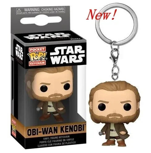 FUNKO Pocket Star Wars Mandalorian Skywalker Luke Chubacca R2-D2 Robot Darth Vader ig-11 Stromtrooper Yoda Child Keychain Toys